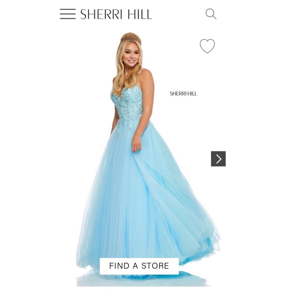 Blue Sherri Hill Prom Dress